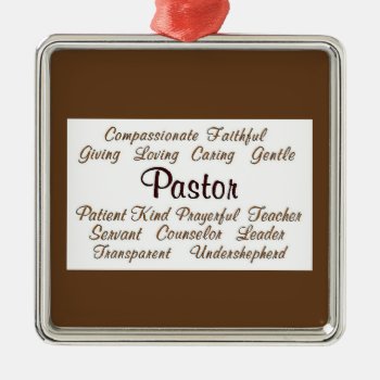 Pastor Attributes Metal Ornament by heavenly_sonshine at Zazzle