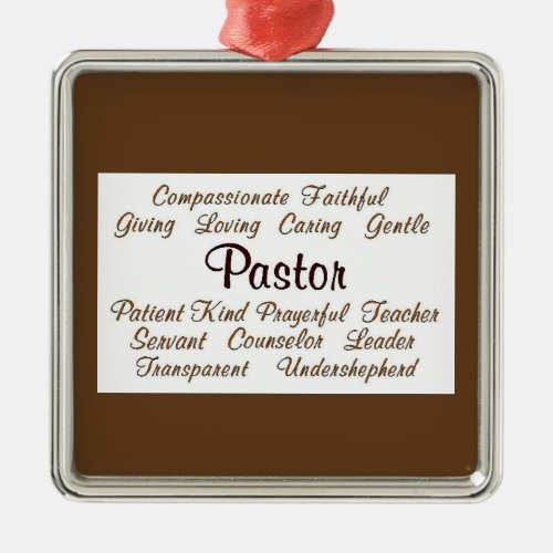 Pastor Attributes Metal Ornament