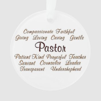 Pastor Attributes Ornament by heavenly_sonshine at Zazzle