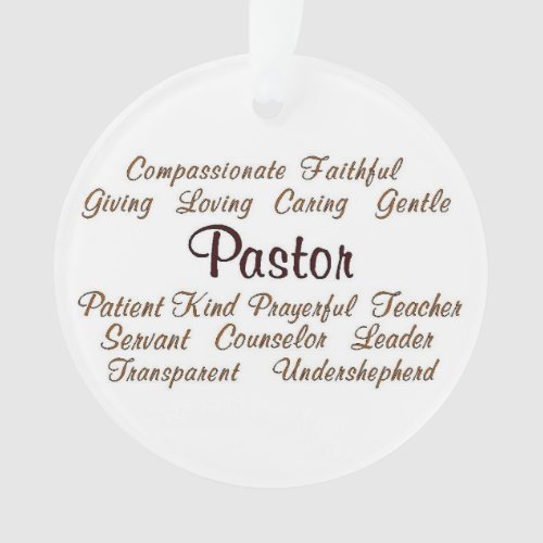 Pastor Attributes Ornament
