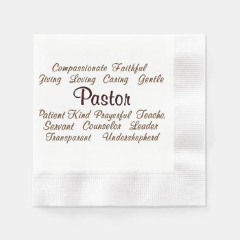 Pastor Attributes Paper Napkins by heavenly_sonshine at Zazzle