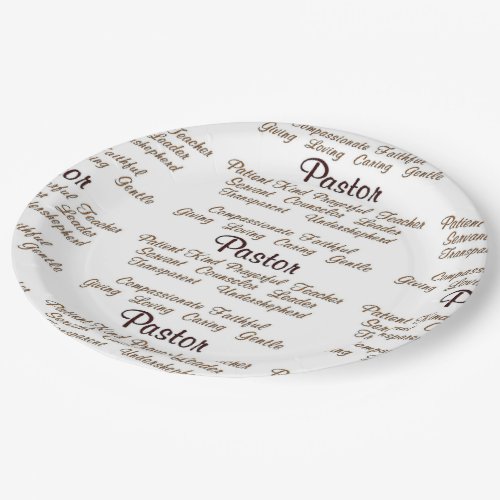 Pastor Attributes Paper Plates