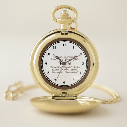 Pastor Attributes Pocket Watch