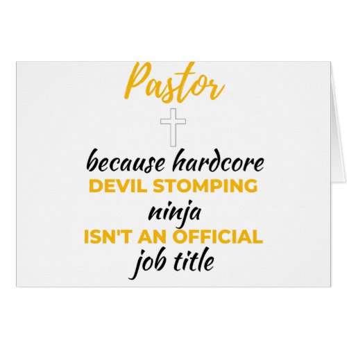 Pastor Because Hardcore Devil Stomping Ninja bl