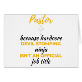 Pastor Because Hardcore Devil Stomping Ninja bl Cards (Front Horizontal)