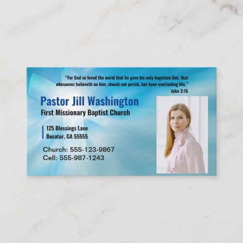 Pastor Blue Business Card