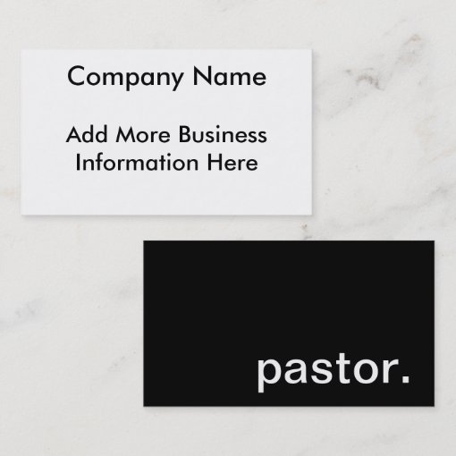 Pastor Business Card | Zazzle