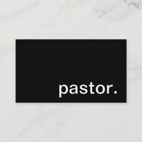 Pastor Business Card