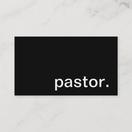 Customizable Pastor Business Card