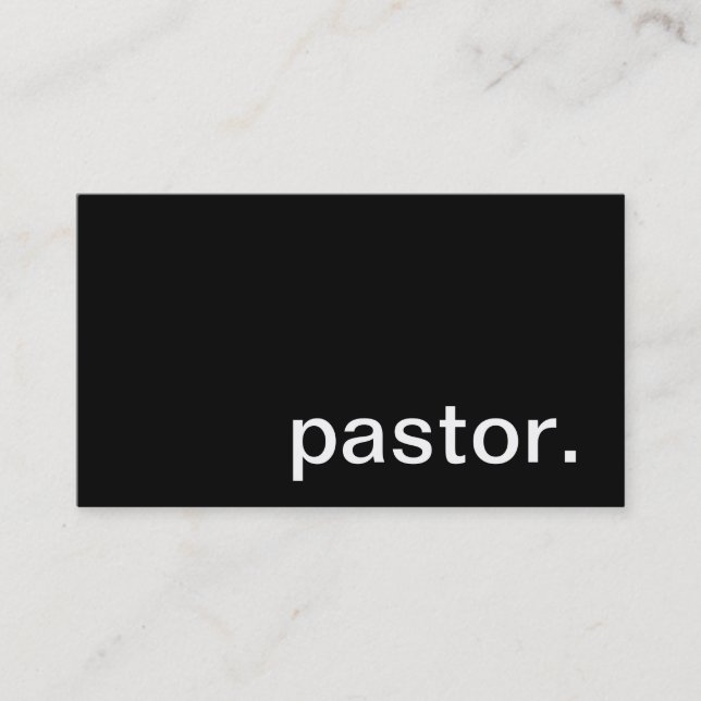 Pastor Business Card (Front)