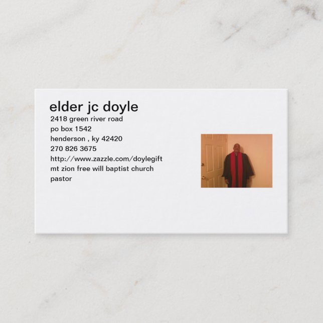 pastor business card (Front)