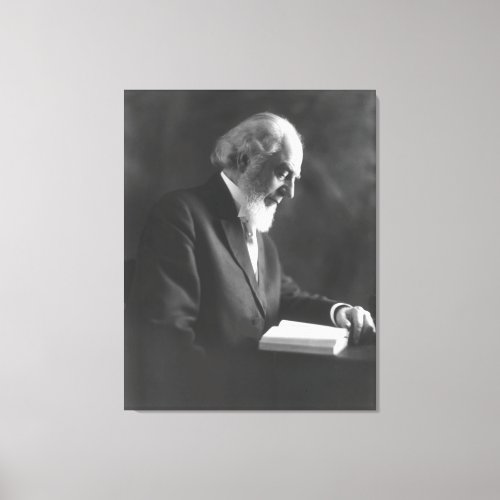 Pastor Charles Taze Russell Reading Bible Canvas Print