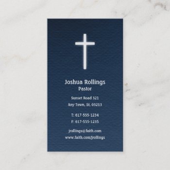 Pastor | Christian Cross Business Card by Christian_Designs at Zazzle