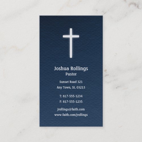 Pastor  Christian Cross Business Card