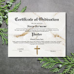 Pastor Church Certificate of Ordination<br><div class="desc">Pastor Church Certificate of Ordination Ministry</div>