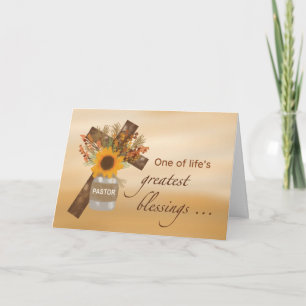 Pastor Clergy Appreciation Month with Sunflower Card