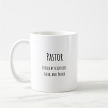Pastor coffee mug, faith and prayer