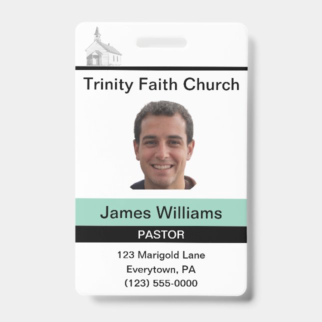 Pastor Custom Badge (Front)
