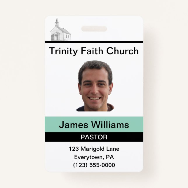 Pastor Custom Badge (Front)