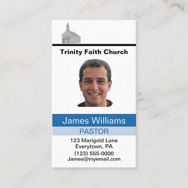 Pastor Custom Business Card (Front)