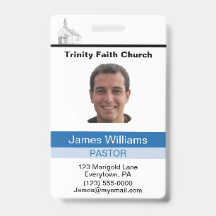 Pastor Custom ID Badge