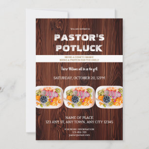 Pastor Fire & Fellowship Potluck Invitation