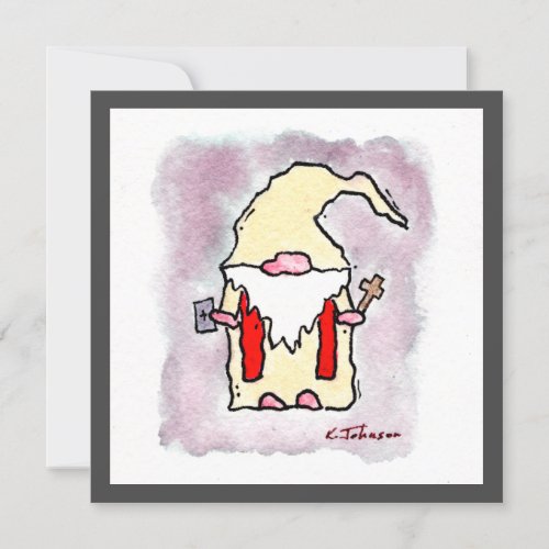 Pastor Gnome Greeting Card
