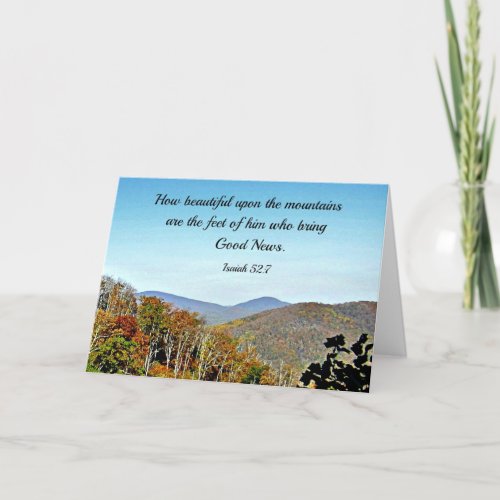 Pastor God Bless You Isaiah 527 Thank You Card