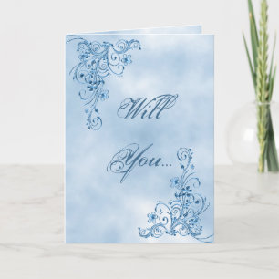 Pastor Greeting Card: Sky Blue Elegance Card