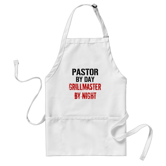 Pastor Grillmaster Adult Apron (Front)