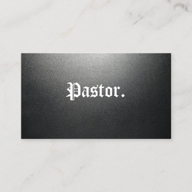 Pastor Illuminated Black Church Business Card (Front)