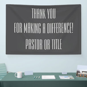 Pastor Make A Difference Thank You Banner