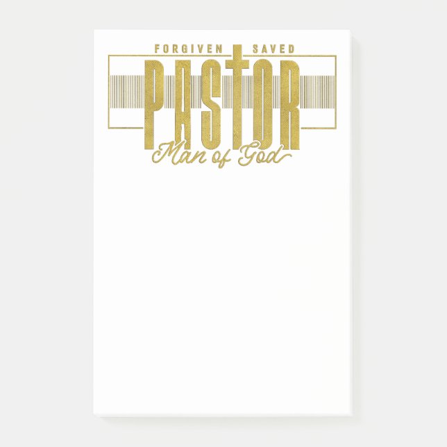 Pastor Man Of God Post-It Notes (Front)