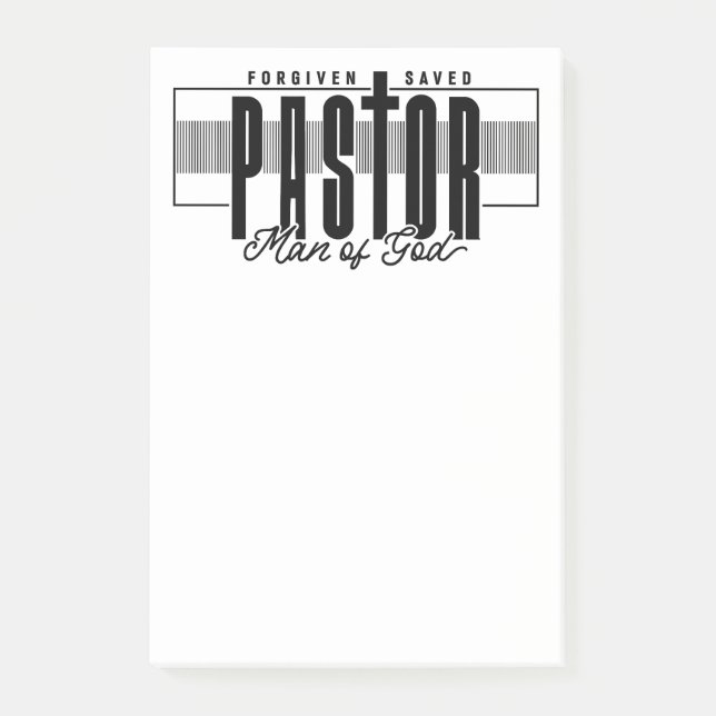 Pastor Man Of God Post-It Notes (Front)