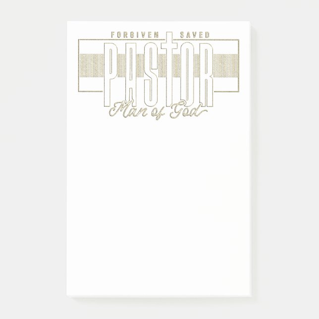 Pastor Man Of God Post-It Notes (Front)