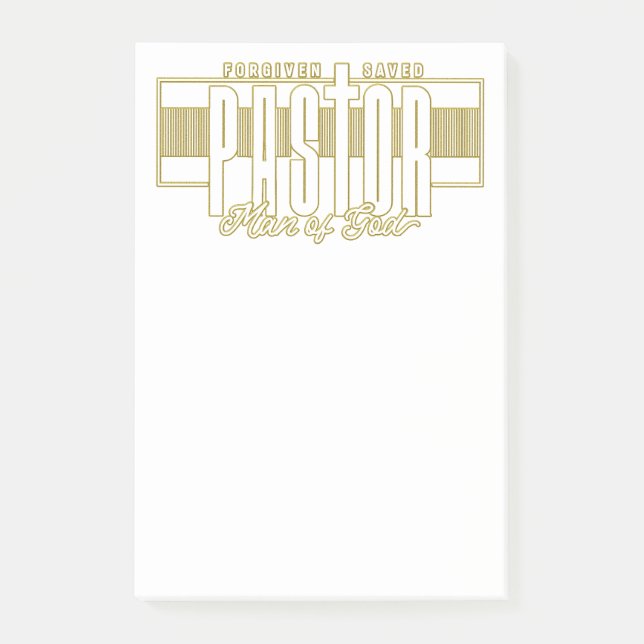 Pastor Man Of God Post-It Notes (Front)