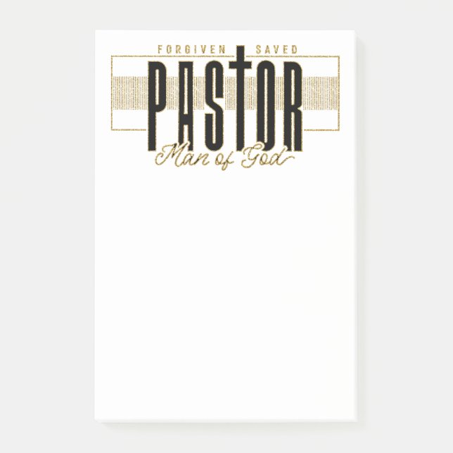 Pastor Man Of God Post-It Notes (Front)