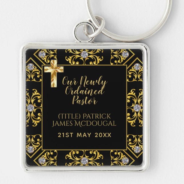 Pastor Newly Ordained Installation Gift - Verse Keychain (Front)