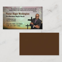 Pastor or Deacon Photo Church Business Card