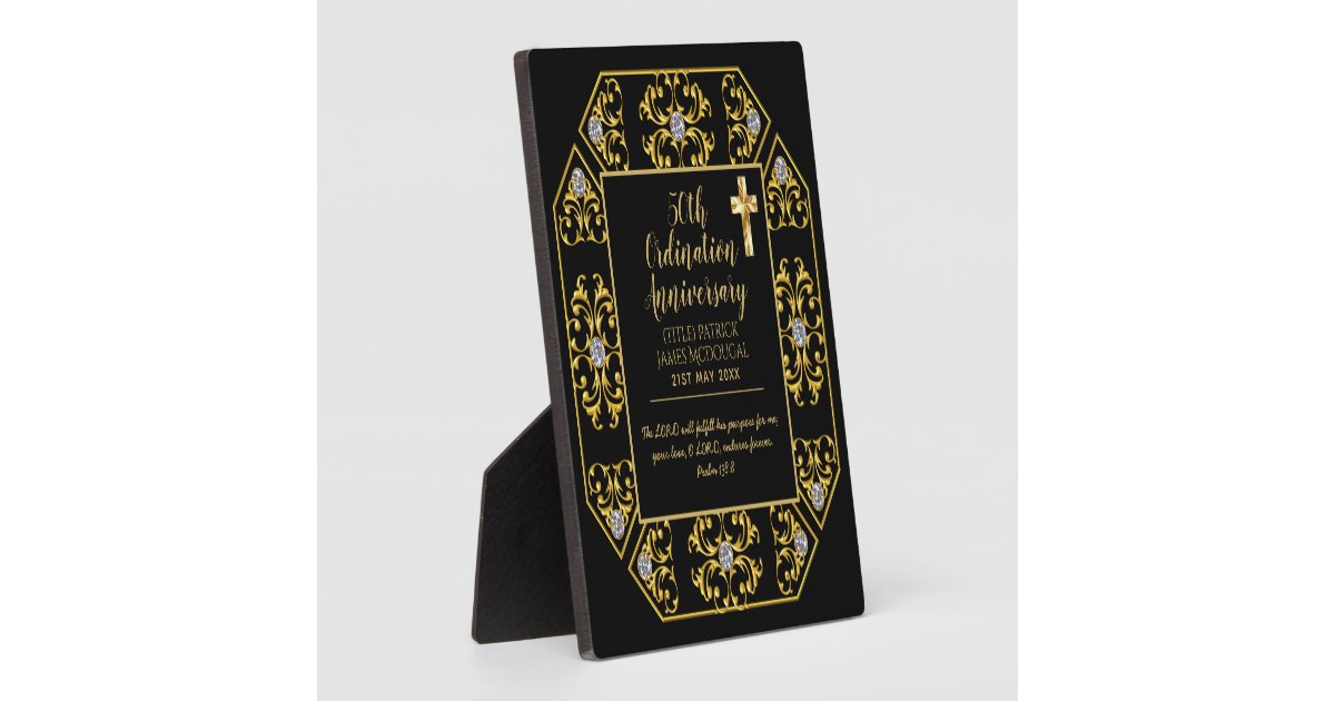 PASTOR Ordination Anniversary Bible Verse Gift New Plaque | Zazzle.com
