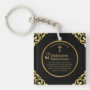Pastor Ordination Anniversary Priest Clergy Nun Keychain