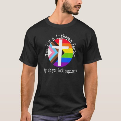 Pastor Pride for Ally Lgbtqia Lutheran Inclusive  T_Shirt