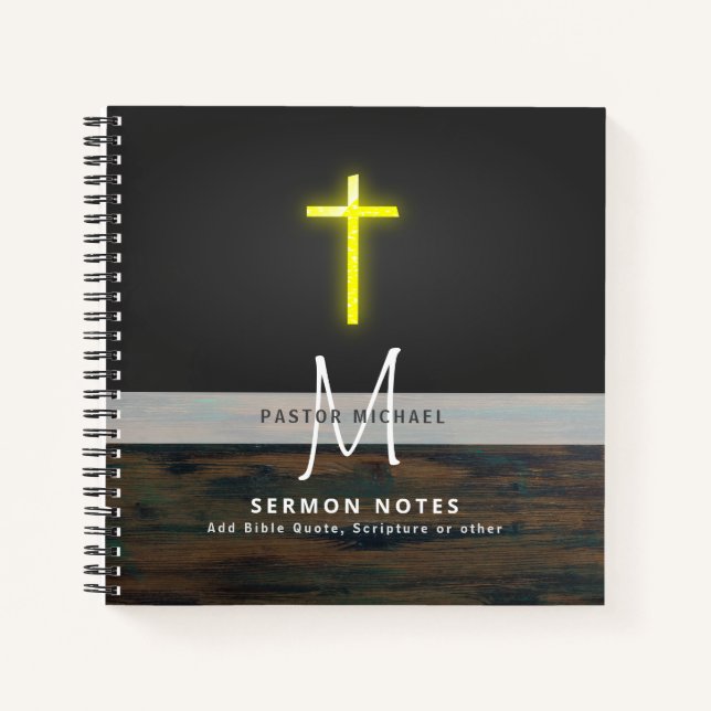PASTOR Priest Minister Deacon Monogram Journal (Front)