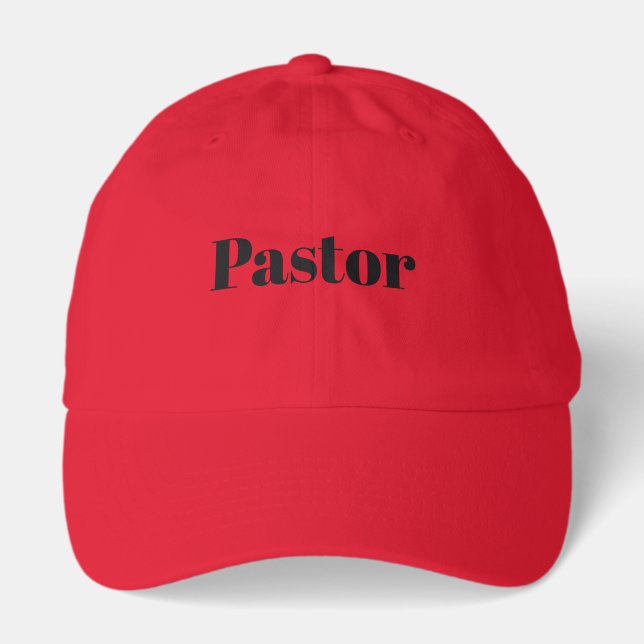 Pastor Red  Logo Hat (Front)