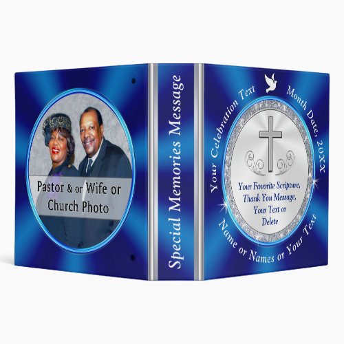 Pastor Retirement Gift Ideas or Anniversary 3 Ring Binder