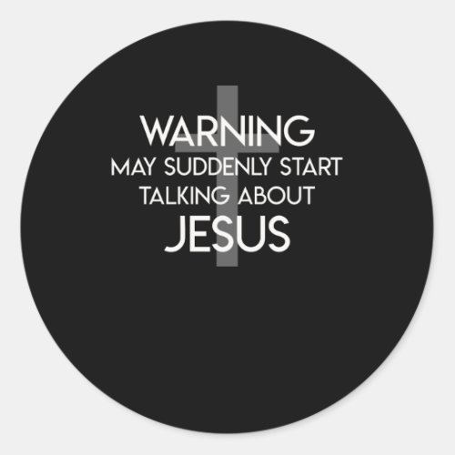 Pastor Suddenly Start Talking About Jesus Classic Round Sticker