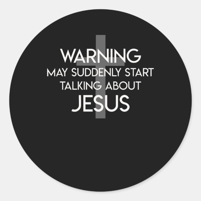 Pastor Suddenly Start Talking About Jesus Classic Round Sticker (Front)