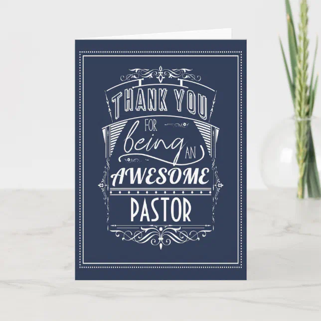 Pastor Thank You Appreciation Card | Zazzle