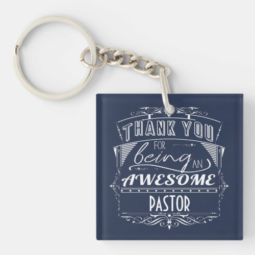 Pastor Thank You Appreciation Keychain