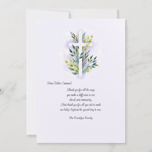 Pastor Thank You Card